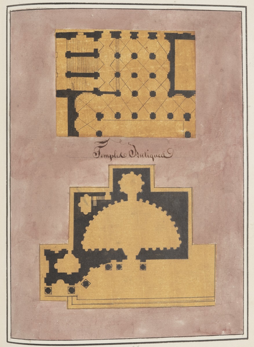 Plans de deux temples antiques