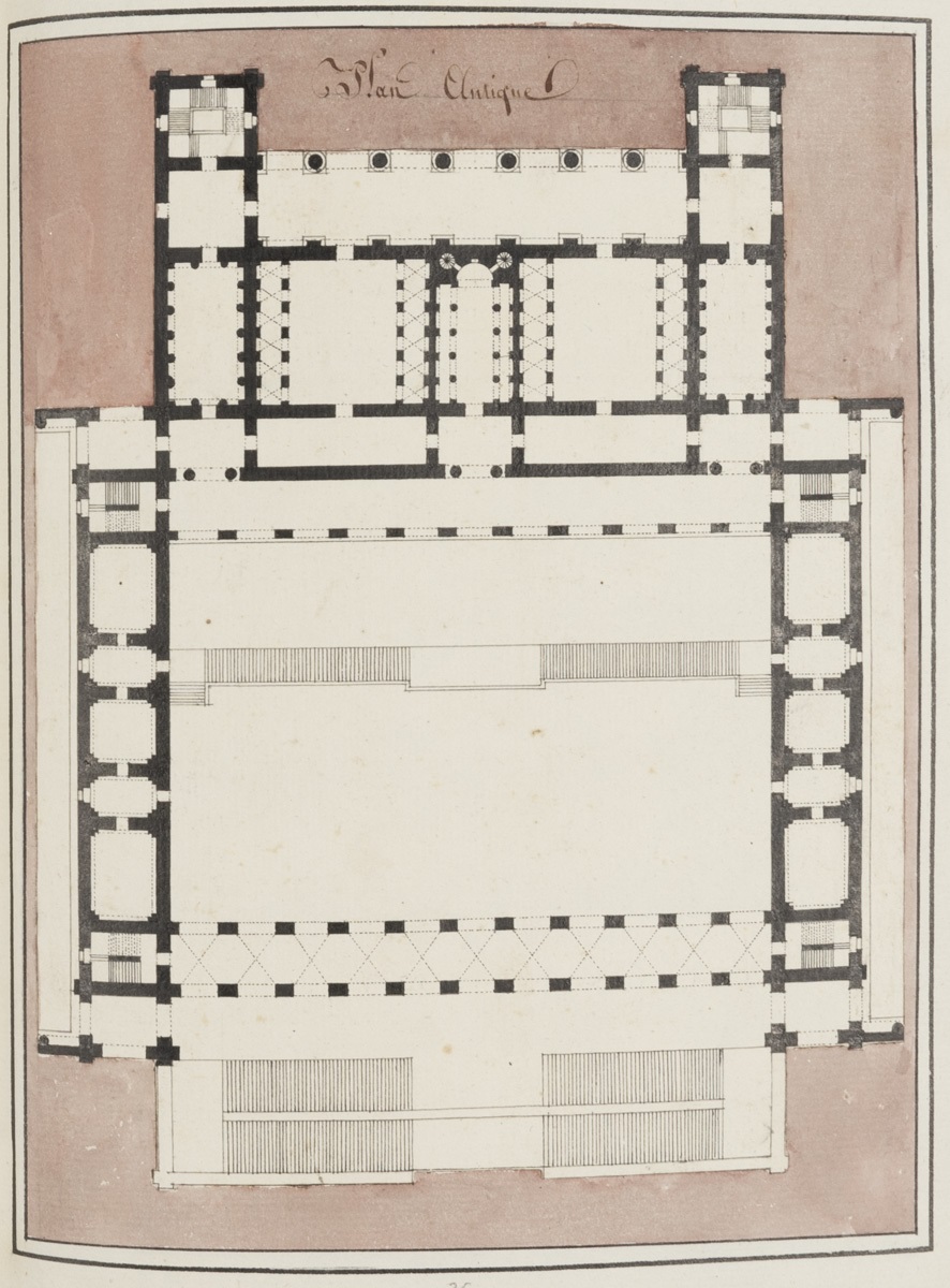 Plan d'un monument antique