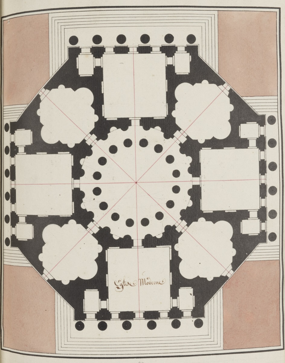 Plan d'une église moderne