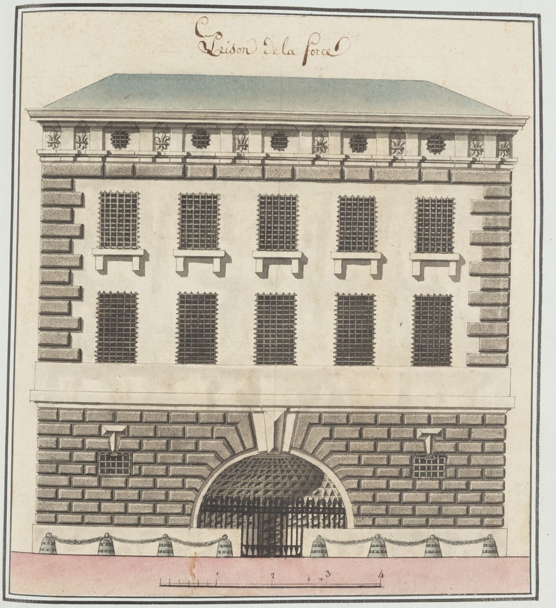 Élévation de la prison de La Force