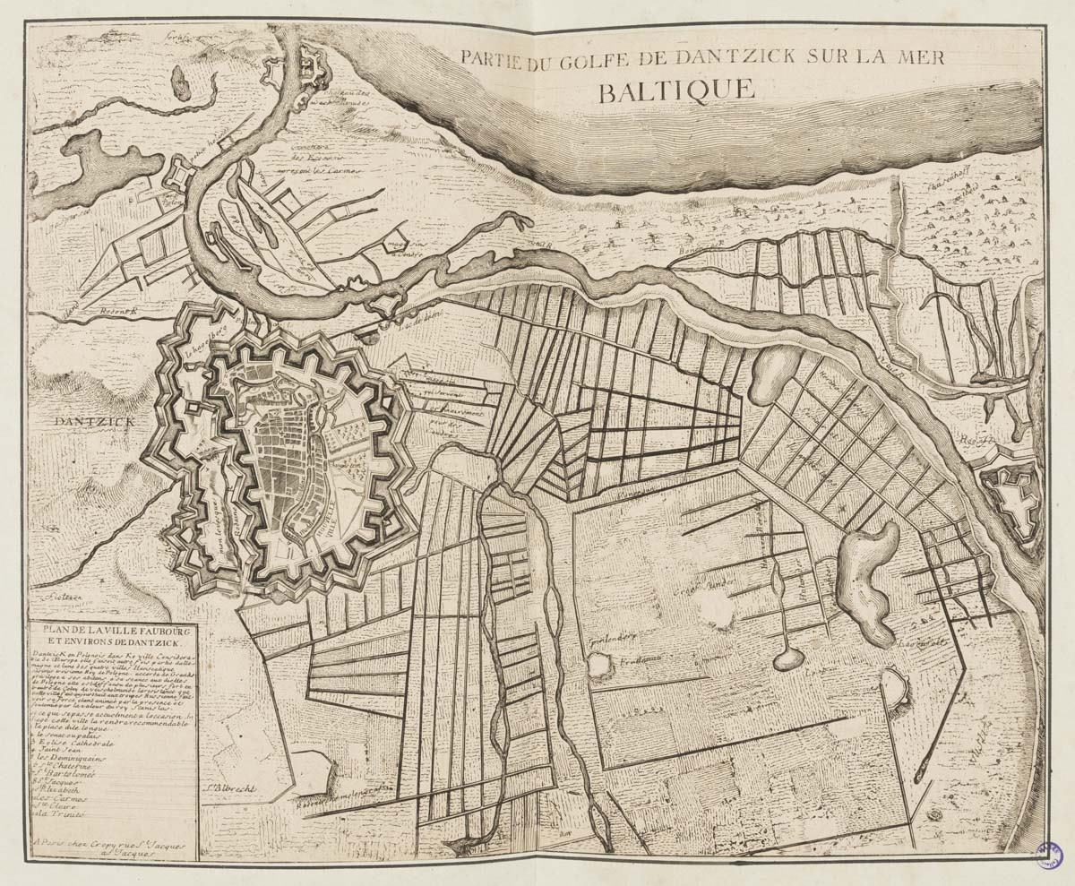 Plan de Dantzig ("Partie du golfe de Dantzick sur la mer Baltique")