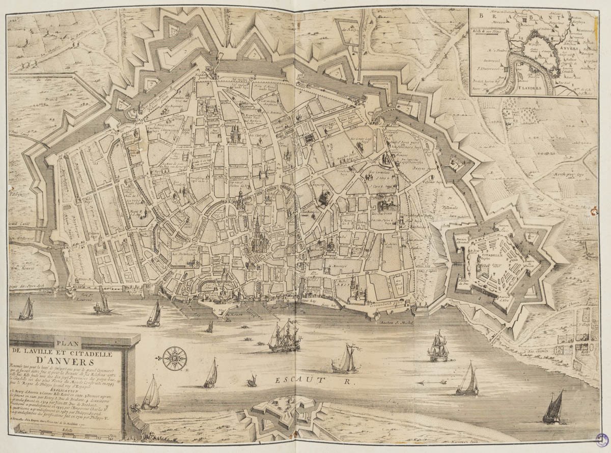 Partie de la ville et citadelle d'Anvers