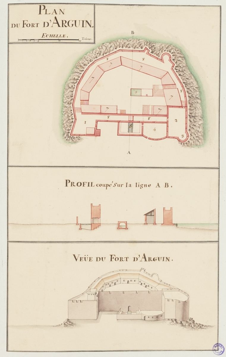 Plan du fort d'Arguin