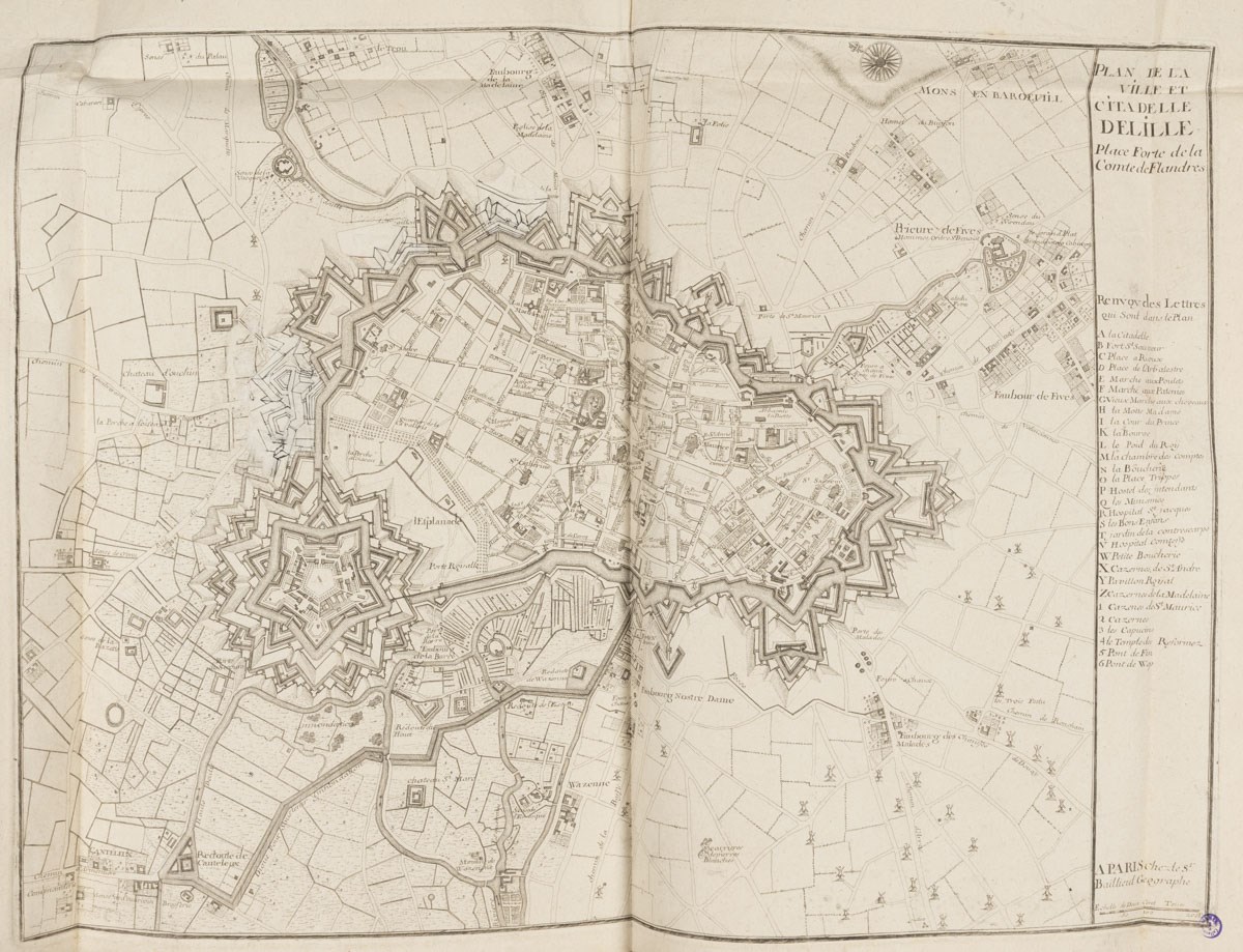 Plan de la ville et citadelle de Lille Place Forte de la Comte de Flandres