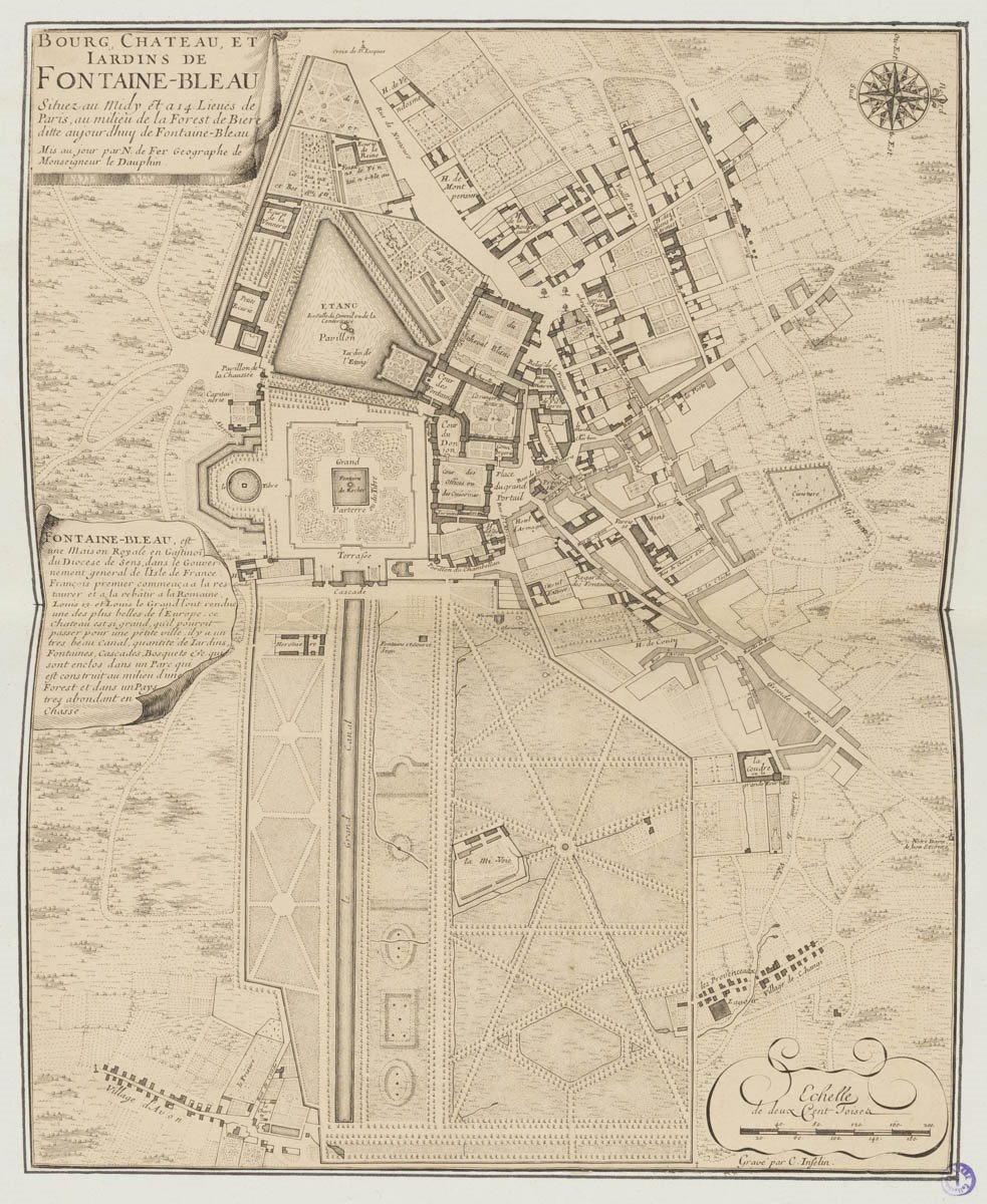 Bourg, château et jardins de Fontainebleau