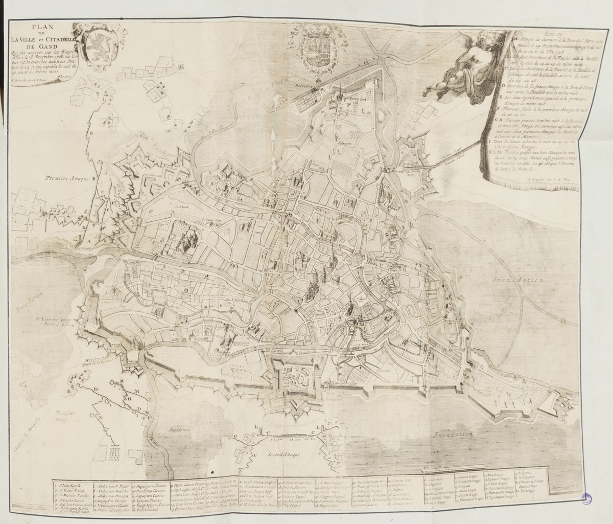 Plan de la ville et citadelle de Gand
