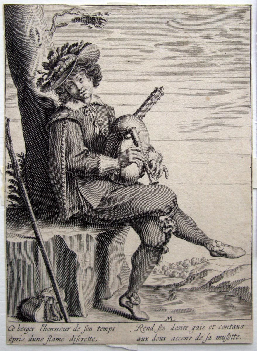 Berger jouant de la musette