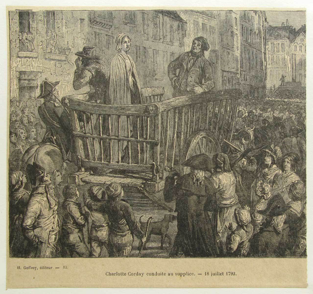 Charlotte Corday conduite au supplice