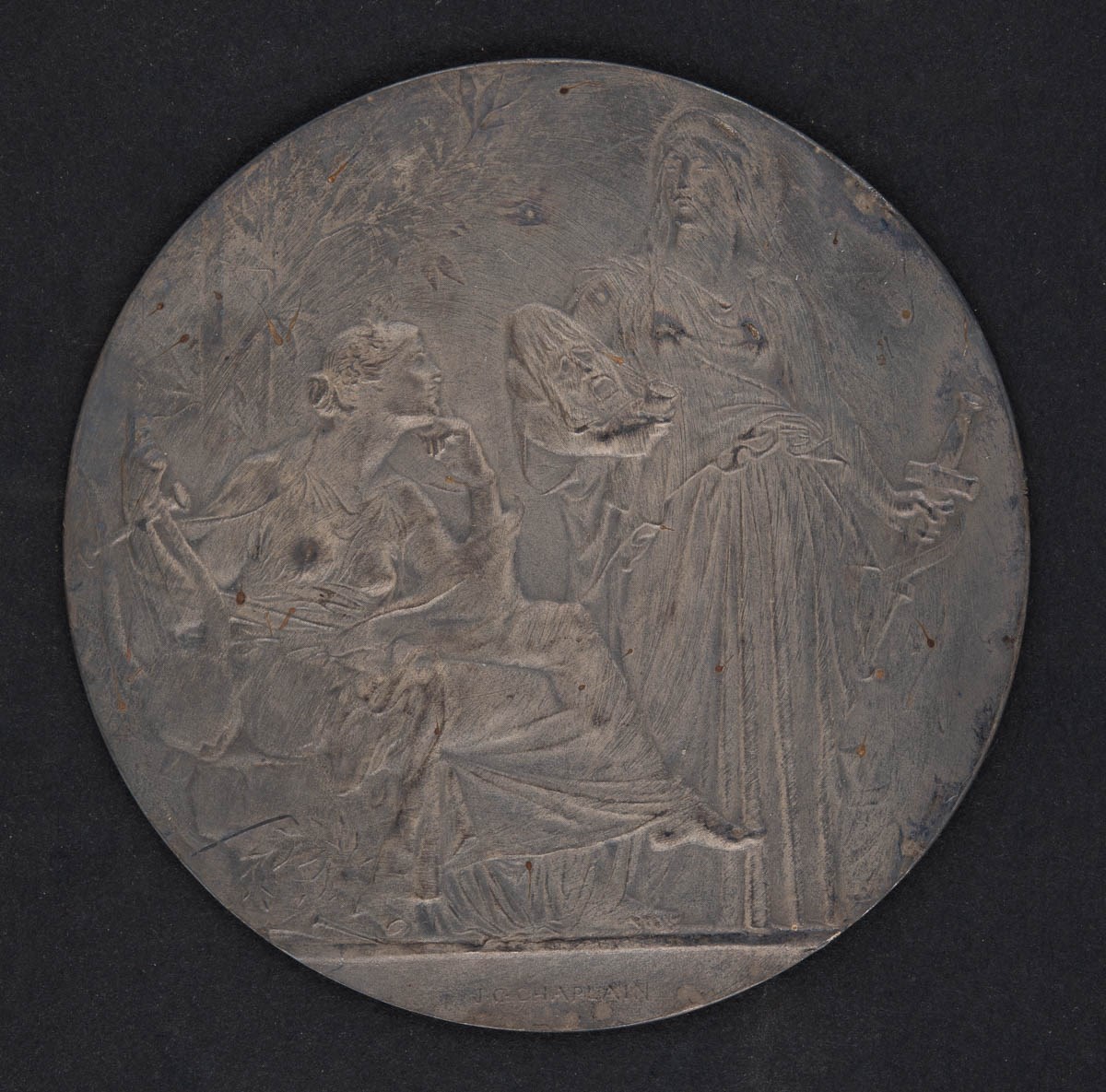 Médaille du Conservatoire national de Musique ; Allégorie de la Musique et de la Tragédie