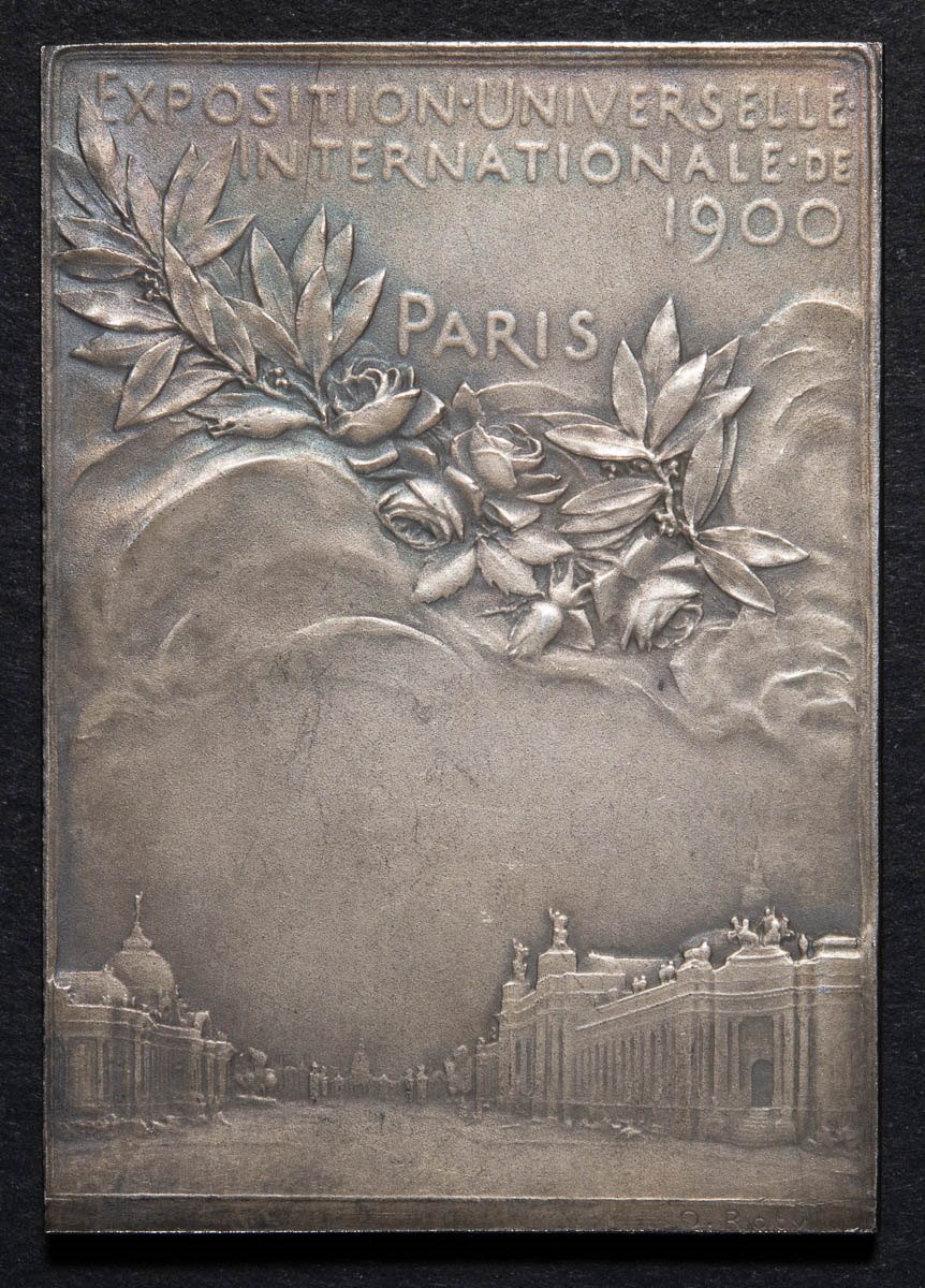 Plaquette commémorative de l'Exposition universelle de Paris en 1900
