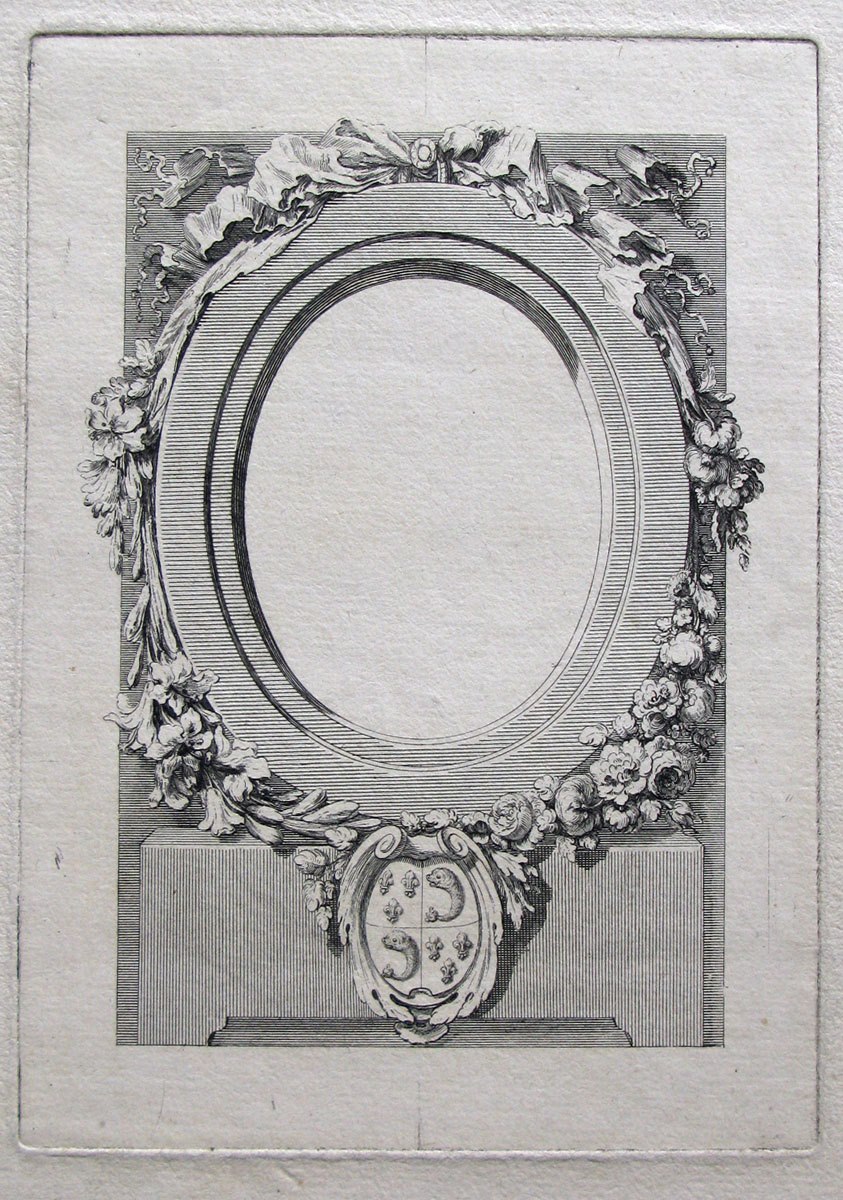 Encadrement pour le portrait de Louis XVI