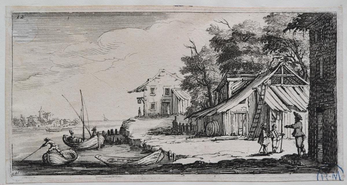 Vue d'un village sur le bord d'une rivière