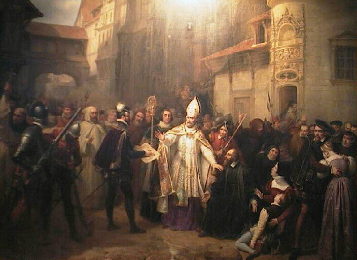 Jean Le Hennuyer, évêque de Lisieux, sauve la vie aux protestants de son diocèse