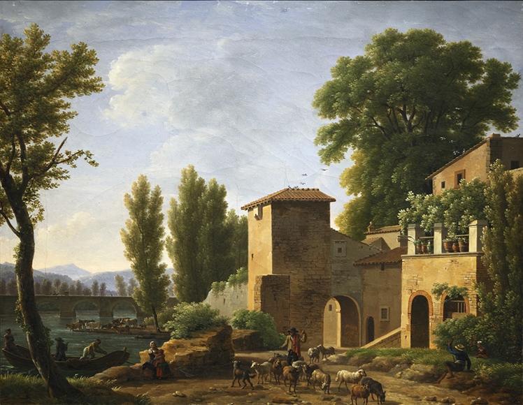 Paysage classique avec figures