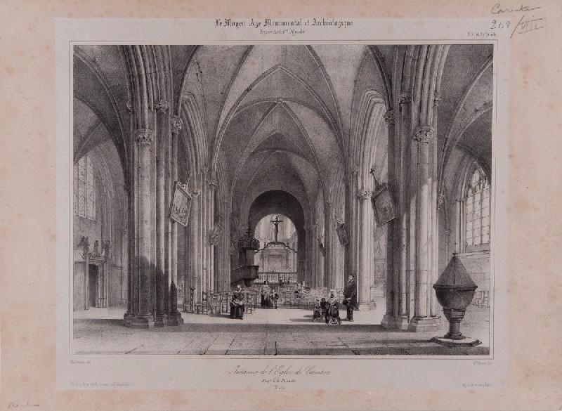 Le Moyen-Âge monumental et archéologique : église de Carentan