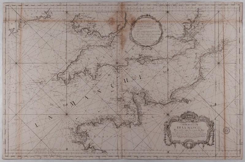 Carte des côtes de la mer de la Manche