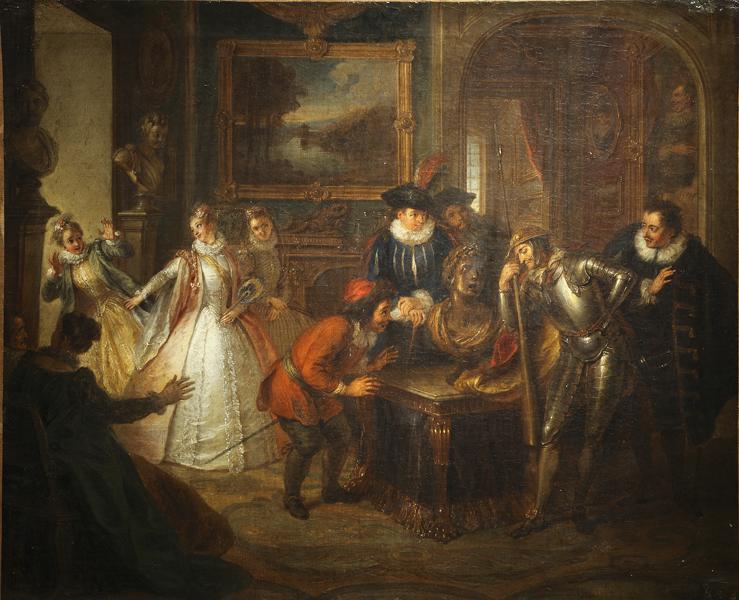 Don Quichotte consulte la tête enchantée dans la maison d'Antonio Moreno