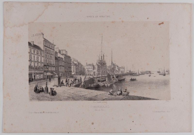La France en miniature : Cherbourg, Avant Port (vers 1870)