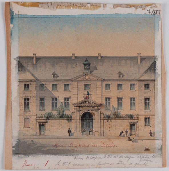 Cherbourg, cour d'honneur du lycée