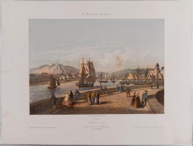 La France de nos jours : Cherbourg, vue de l'entrée du port marchand