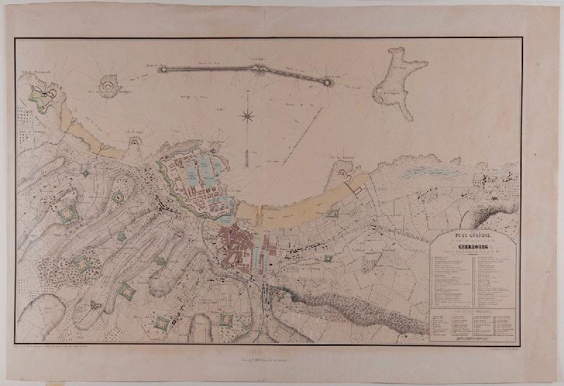 Plan général du port et de la ville de Cherbourg