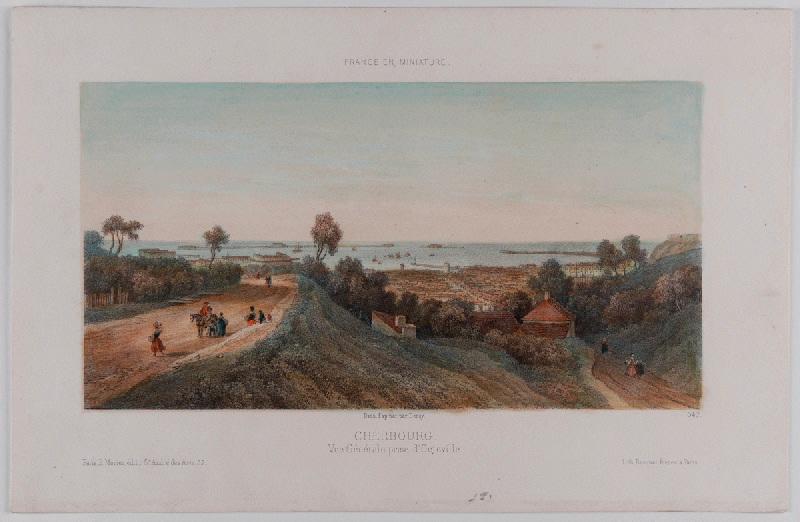La France en miniature : Cherbourg, vue générale prise d'Octeville (vers 1870)