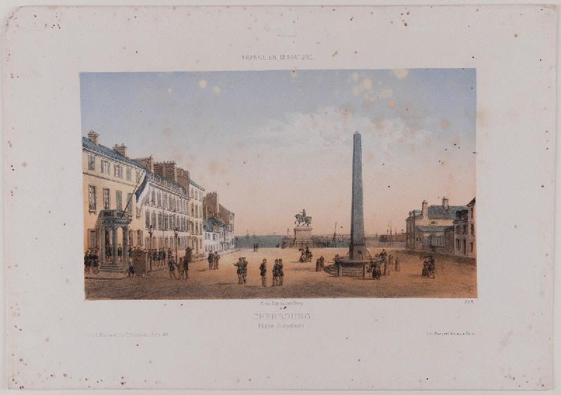 La France en miniature : Cherbourg, Place Napoléon (vers 1870)