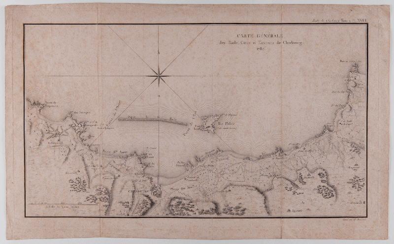 Carte générale des rades, côtes et environs de Cherbourg
