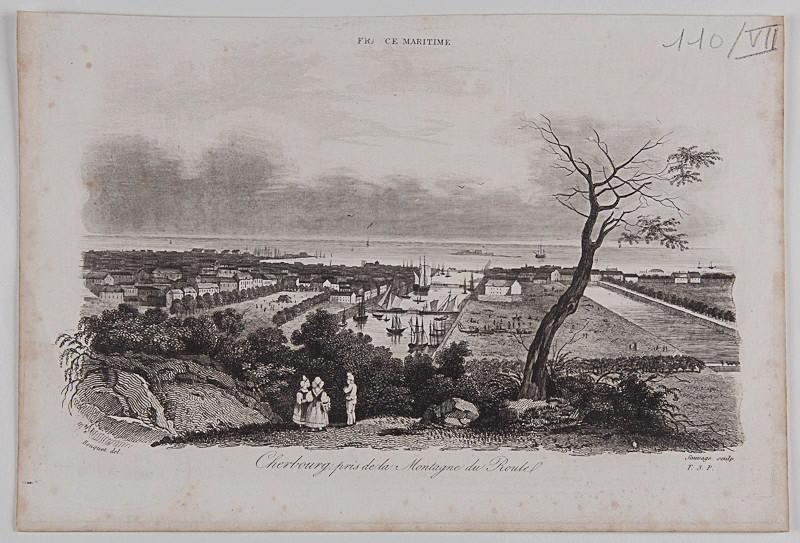 Cherbourg, pris de la montagne du Roule ; France maritime