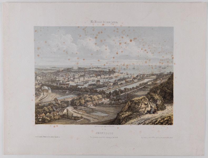 Cherbourg, vue prise du Fort du Roule ; La France de nos jours