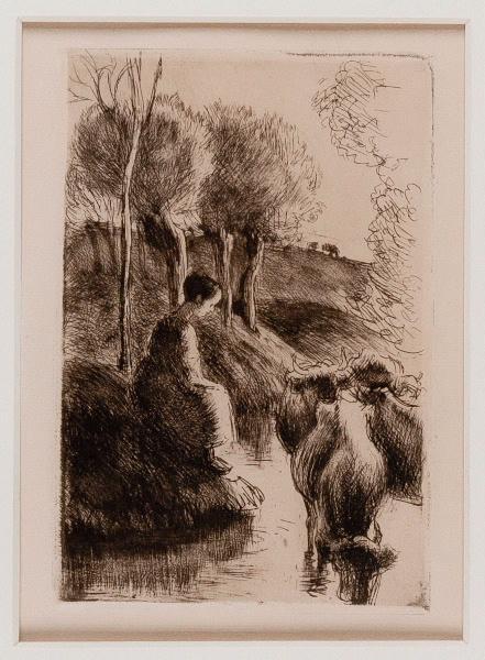La vachère au bord de l'eau