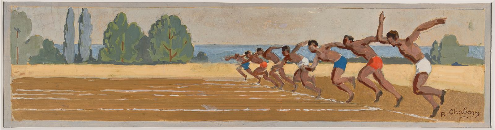 (Départ de la course à pied)