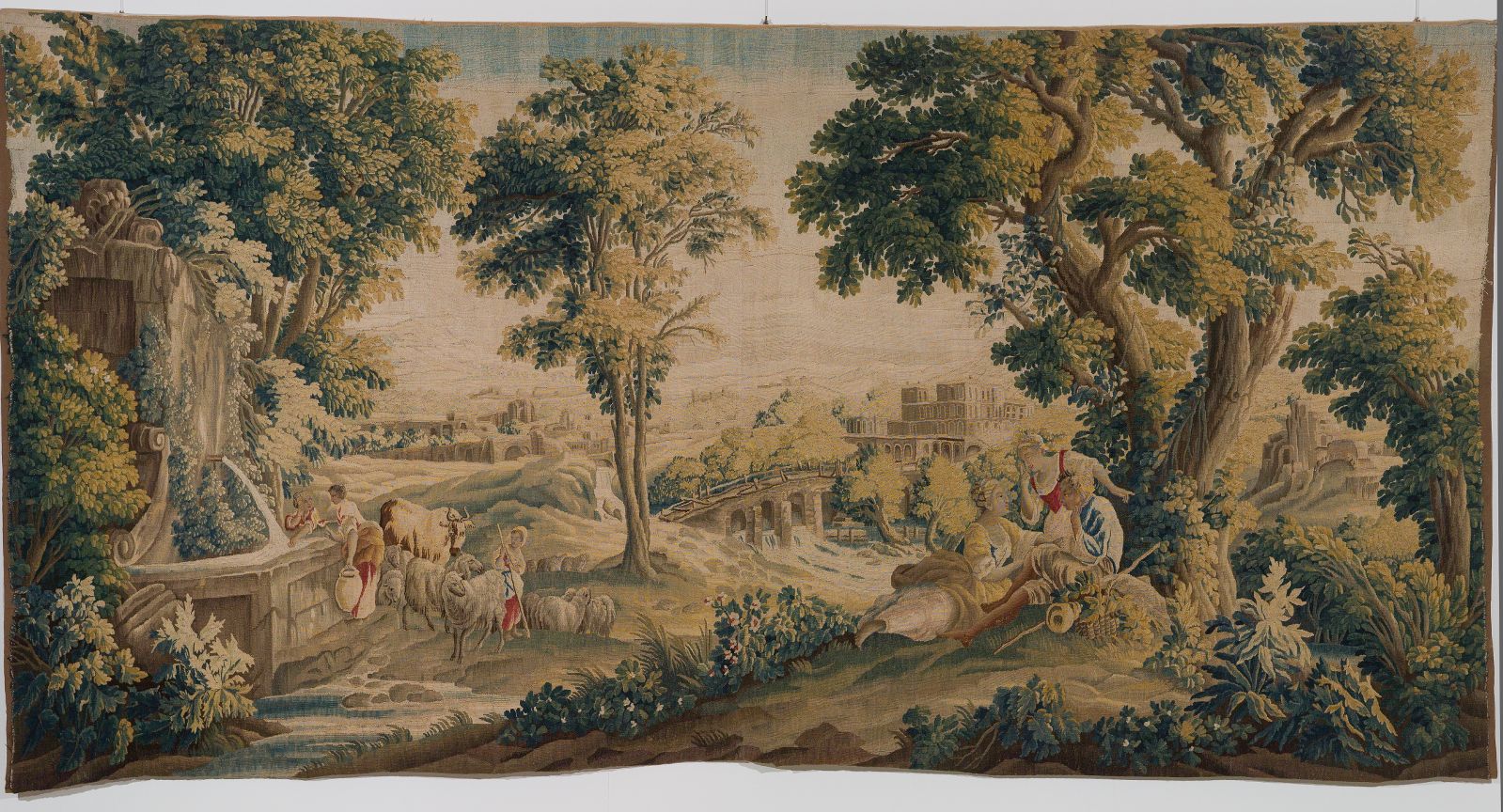 Conversation à la fontaine