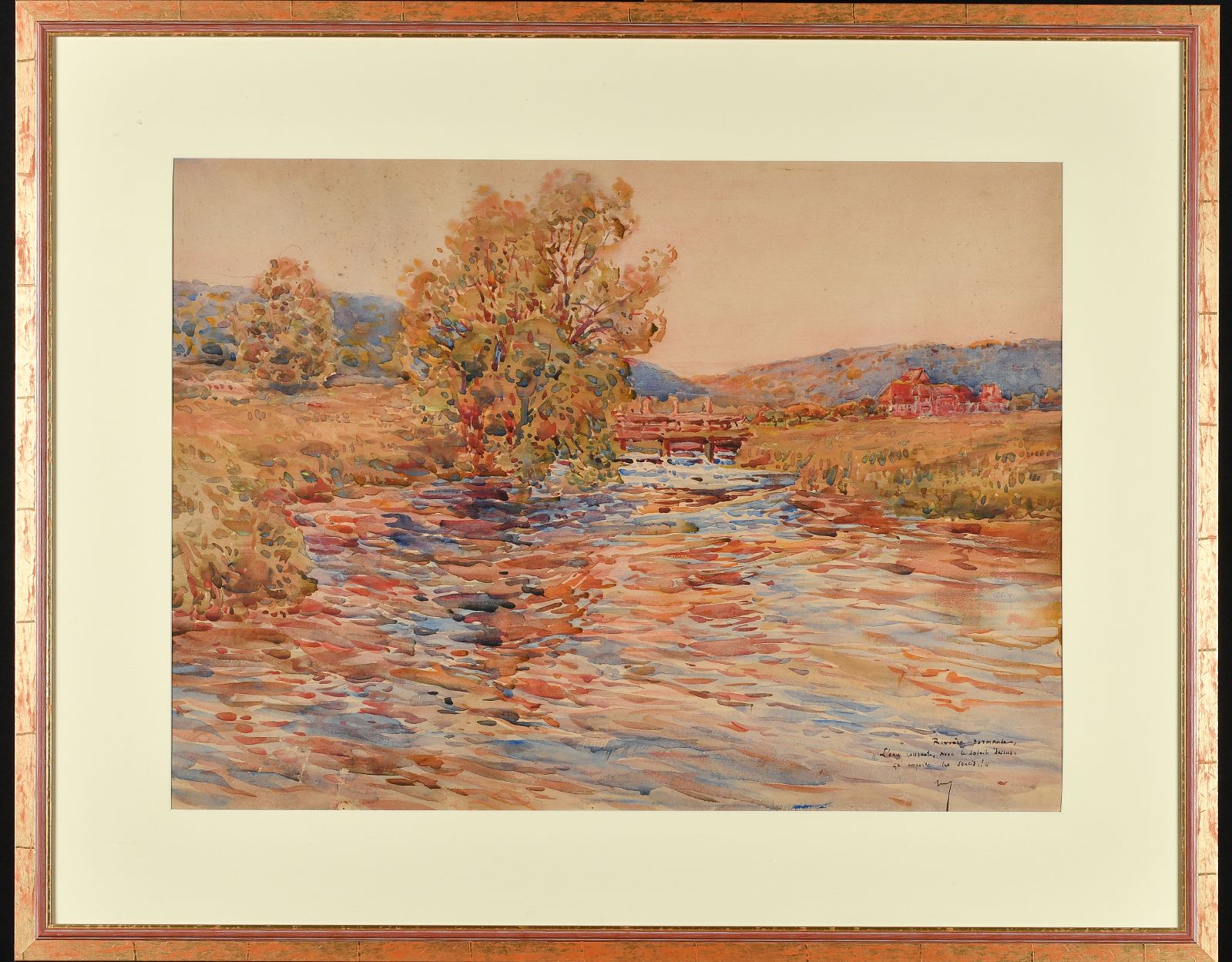 Rivière normande, paysage de l'Eure