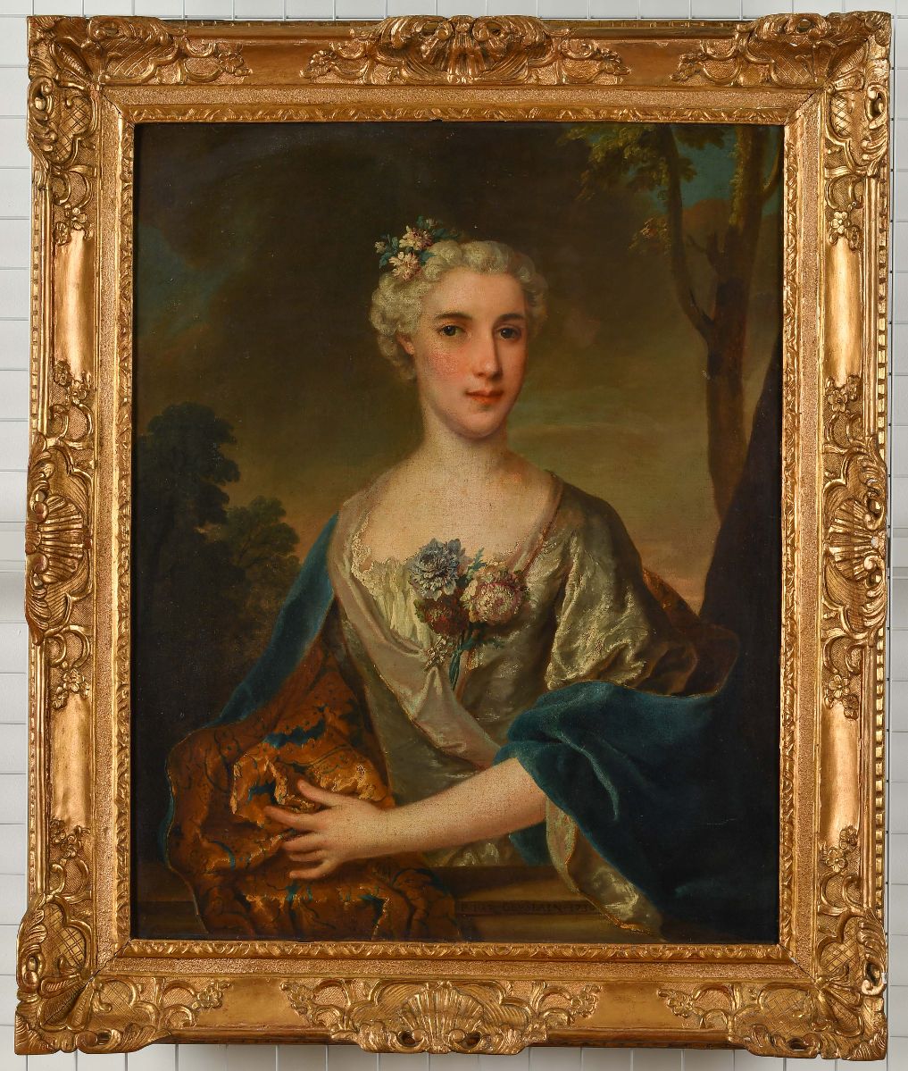 Portrait de femme dans un paysage