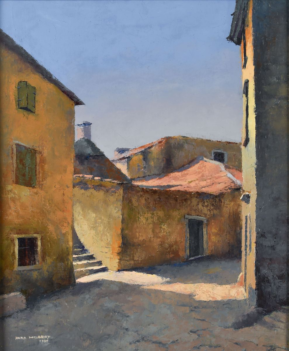 Escalier dans le village de Buje (Slovénie)