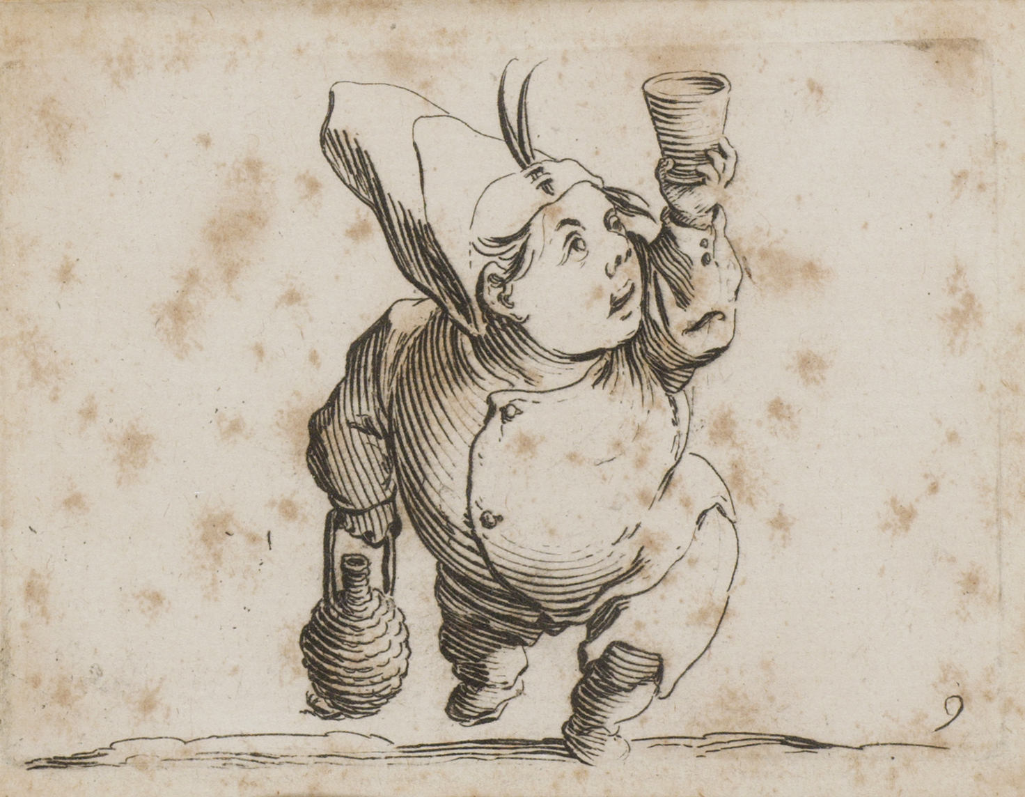 Les Gobbi : buveur vu de face