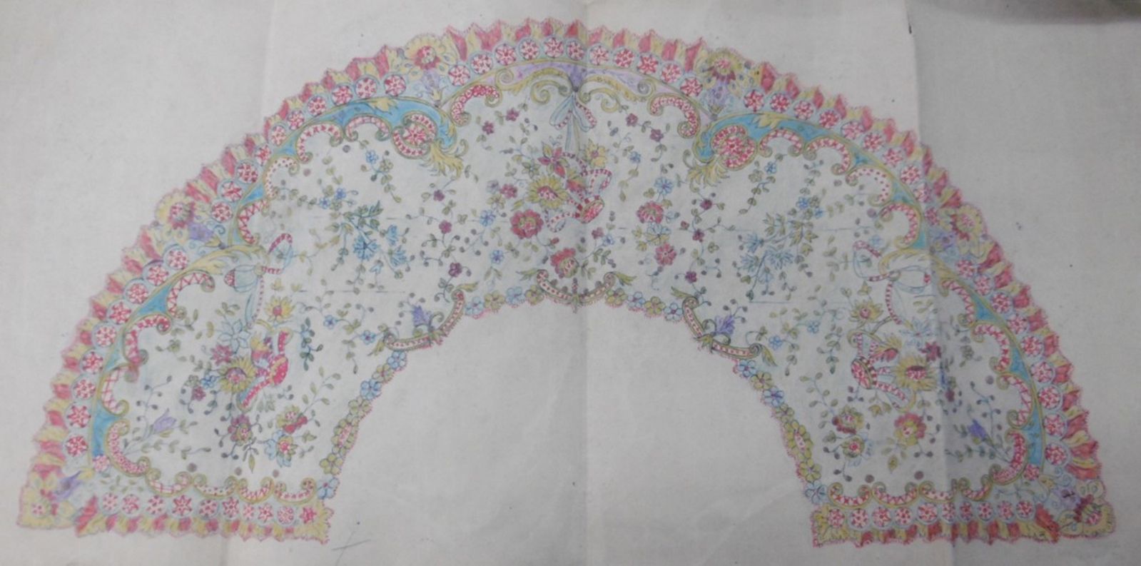 Dessin pour feuille d'éventail