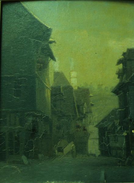 Vue de la rue de Lisieux et des coteaux des Monts