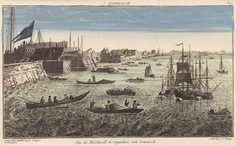 Vue de Blackwall en regardant vers Greenwich