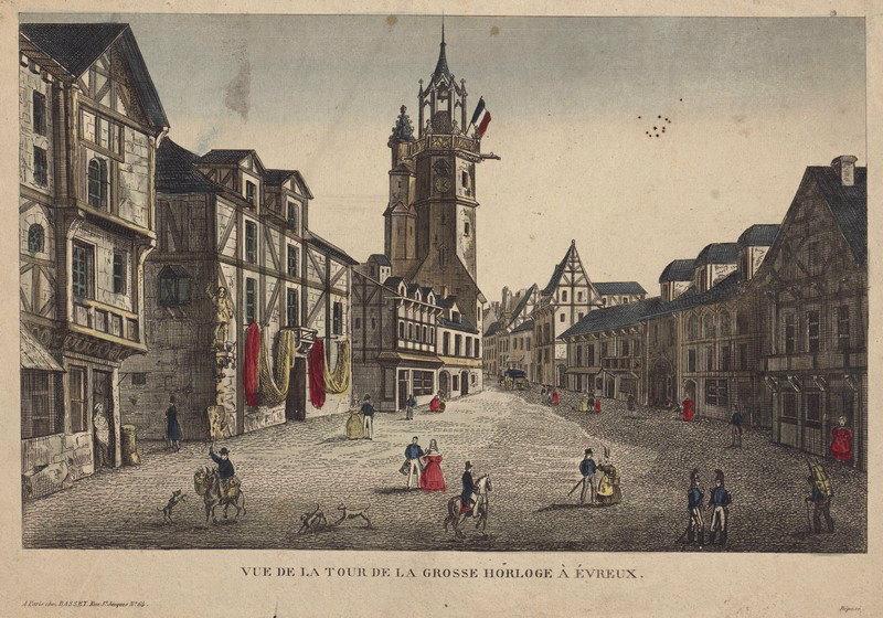 Vue du beffroi à Evreux