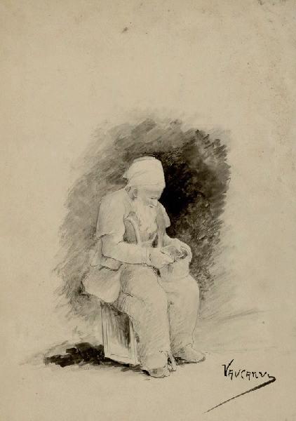 Portrait d'homme dans une rue de Constantinople