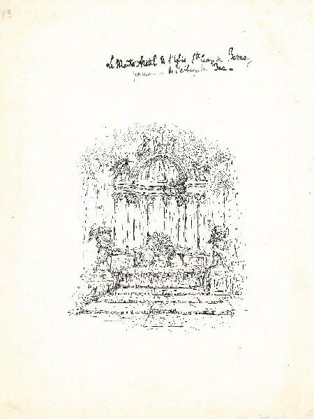 Le maître-autel de l'église Sainte-Croix à Bernay