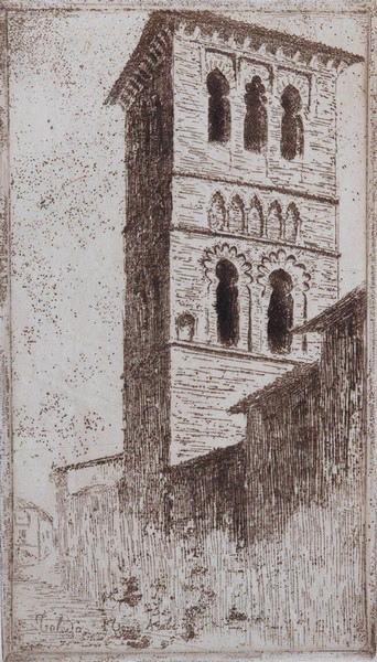 Clocher de l'église Santo Tomé à Tolède ; Vue de Tolède (Ancien titre)