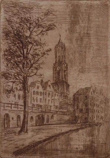 Le vieux canal à Utrecht ; Vue d'Espagne (Ancien titre)