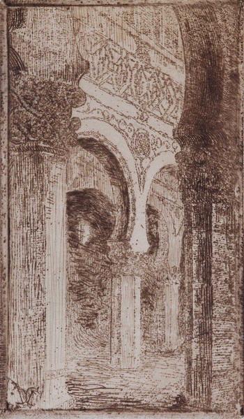 Tolède, l'église Santa Maria la Blanca ; Vue d'Espagne (Ancien titre)