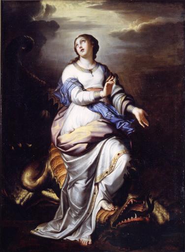 Sainte Marguerite foulant le dragon