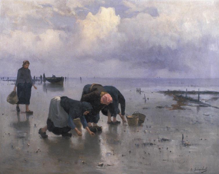 A Cancale, chercheuses d'huîtres