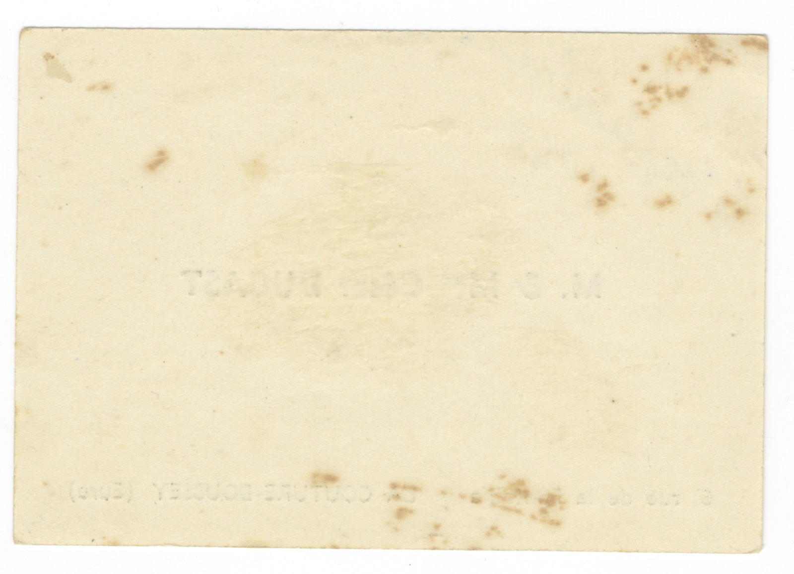 Carte de visite d'Abel Dugast et Flora Thérèse Duclos