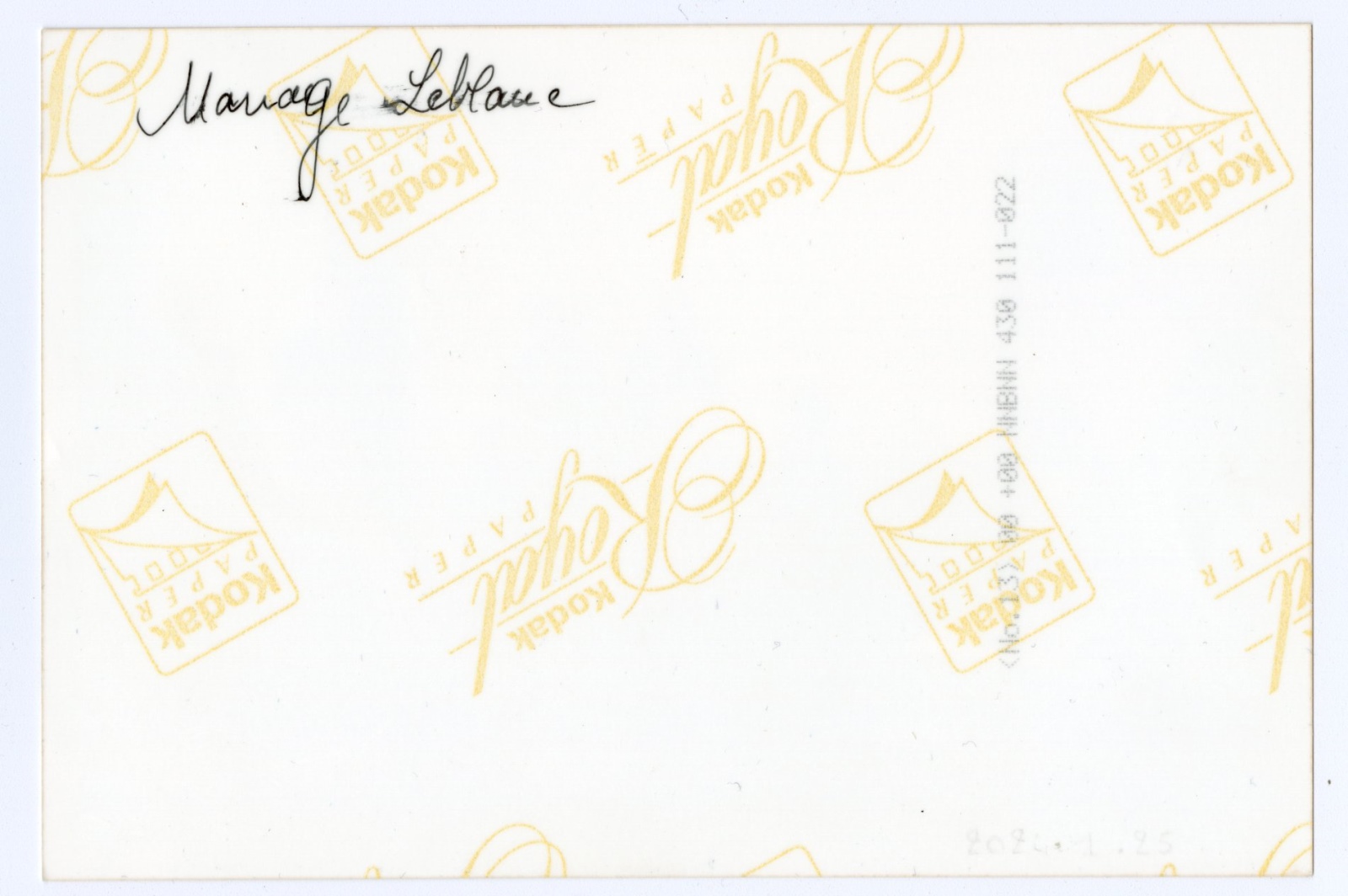 Mariage de Léon Leblanc et Mary Lambret (tirage photographie)